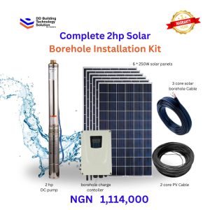 Complete 2hp Solar Borehole Installation Kit 