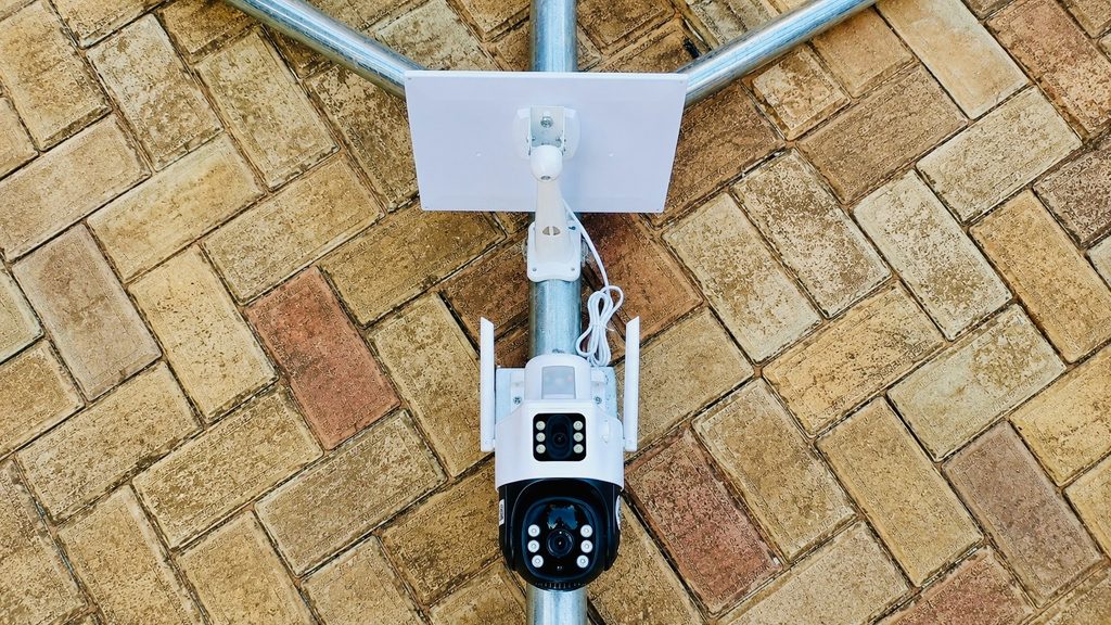 PTZ CCTV camera being installed at a residential property in Awka, Nigeria