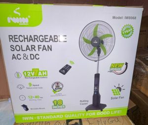 Iwin 18' Rechargeable Solar Fan