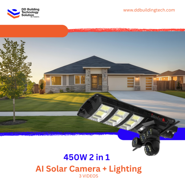 AiSolar Camera + Lighting: Illuminate, Observe, and Secure – All in One!