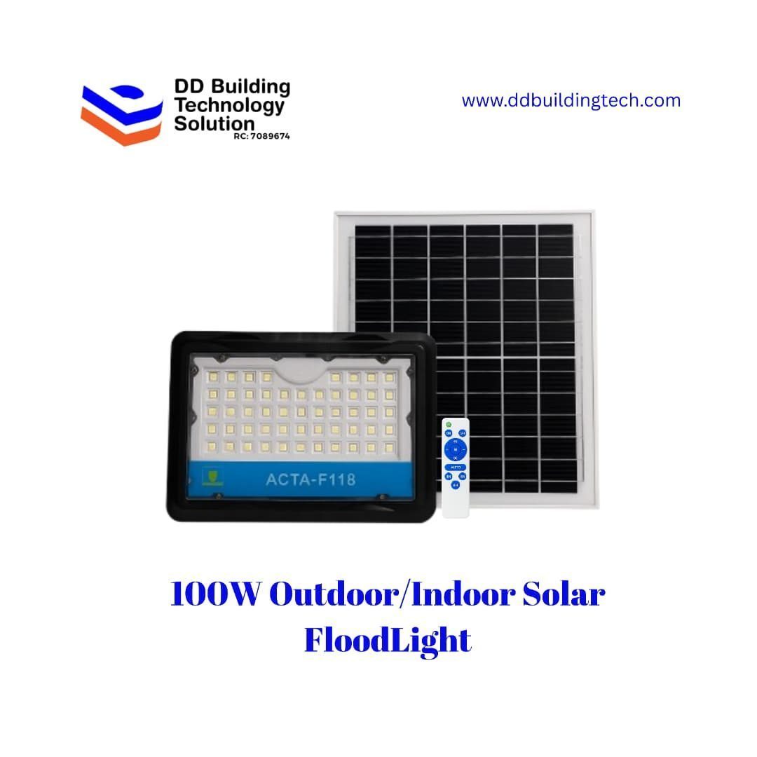 100W Outdoor/Indoor Solar Flood Light 