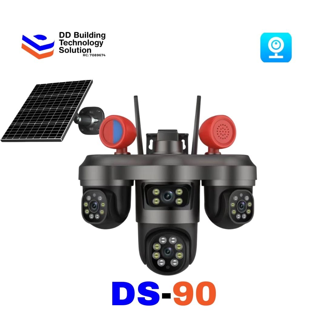 4G V380 Triple Lens Solar Camera (DS-90)