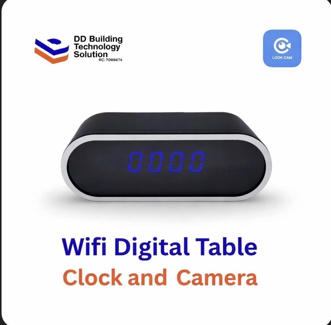 WiFi Digital Table Clock & Hidden Camera