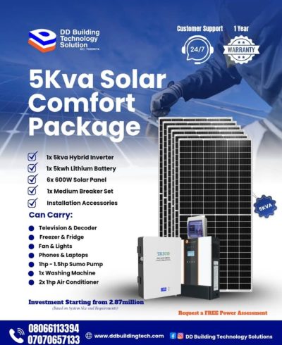 5kva Solar Comfort Package