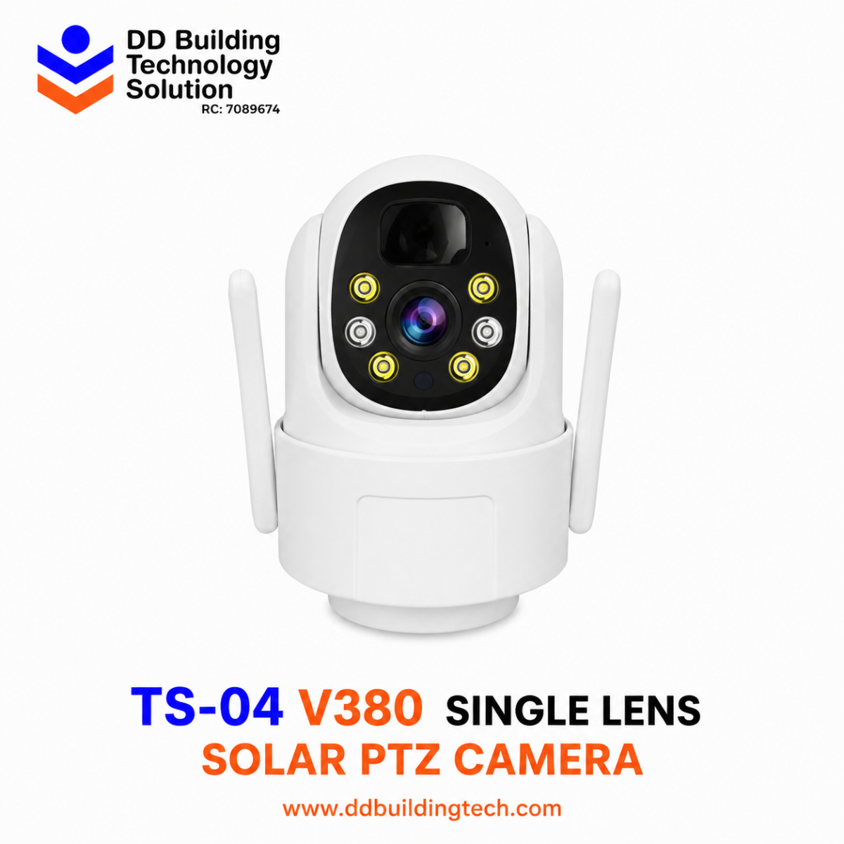TS-04 V380 Single Lens Solar PTZ Camera
