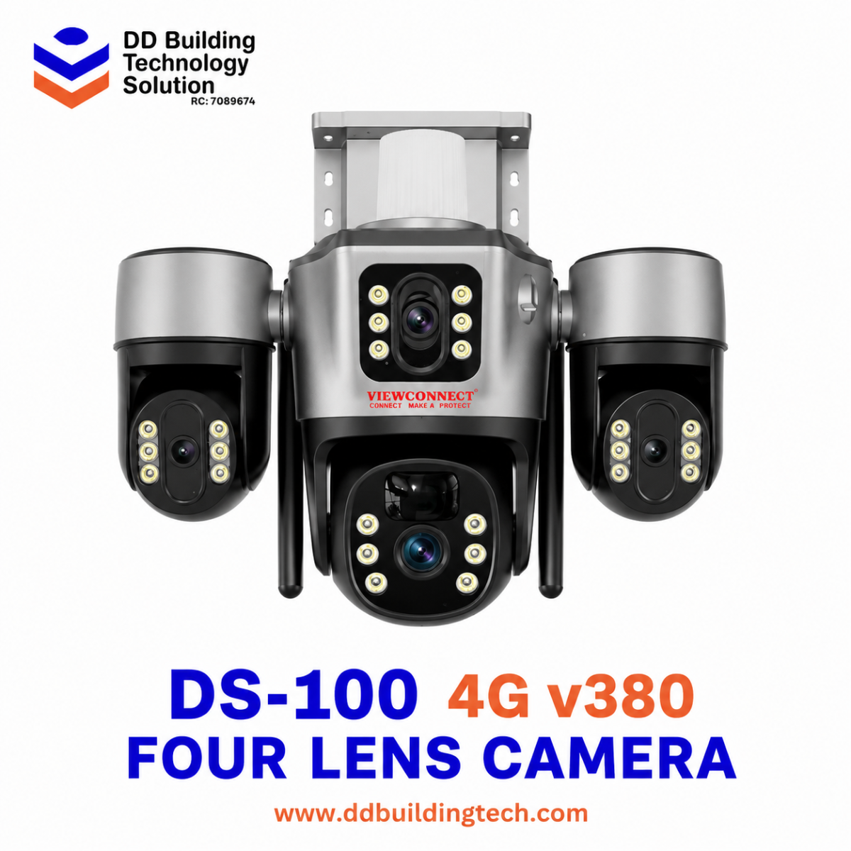 DS-100 4G V380 Four Lens Camera