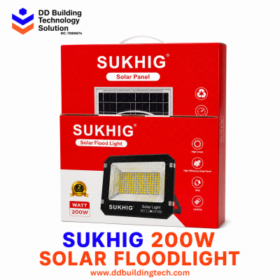 SUKHIG 200W Solar Floodlight with Solar Panel
