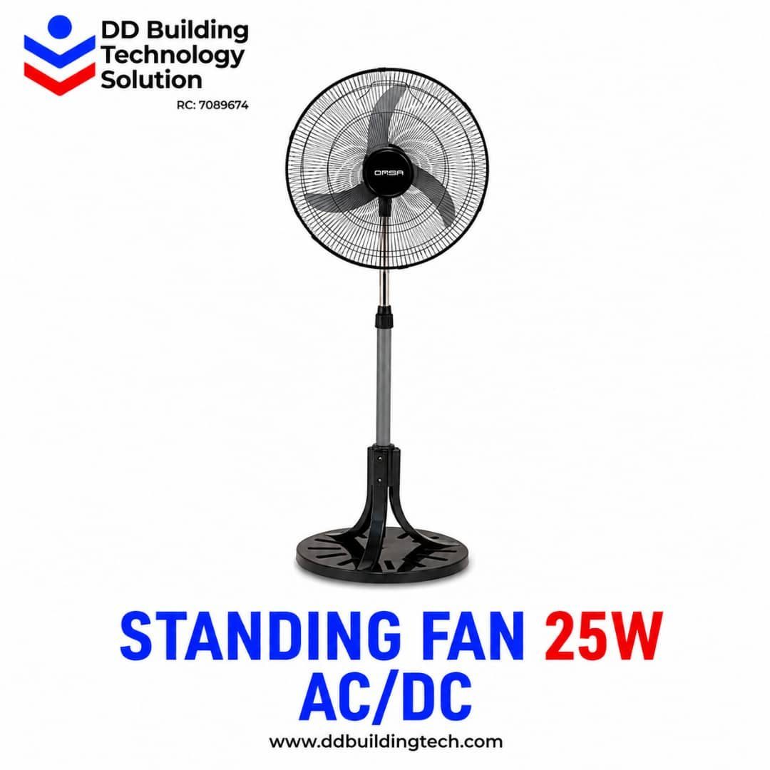 Solar Standing Fan 25W AC/DC