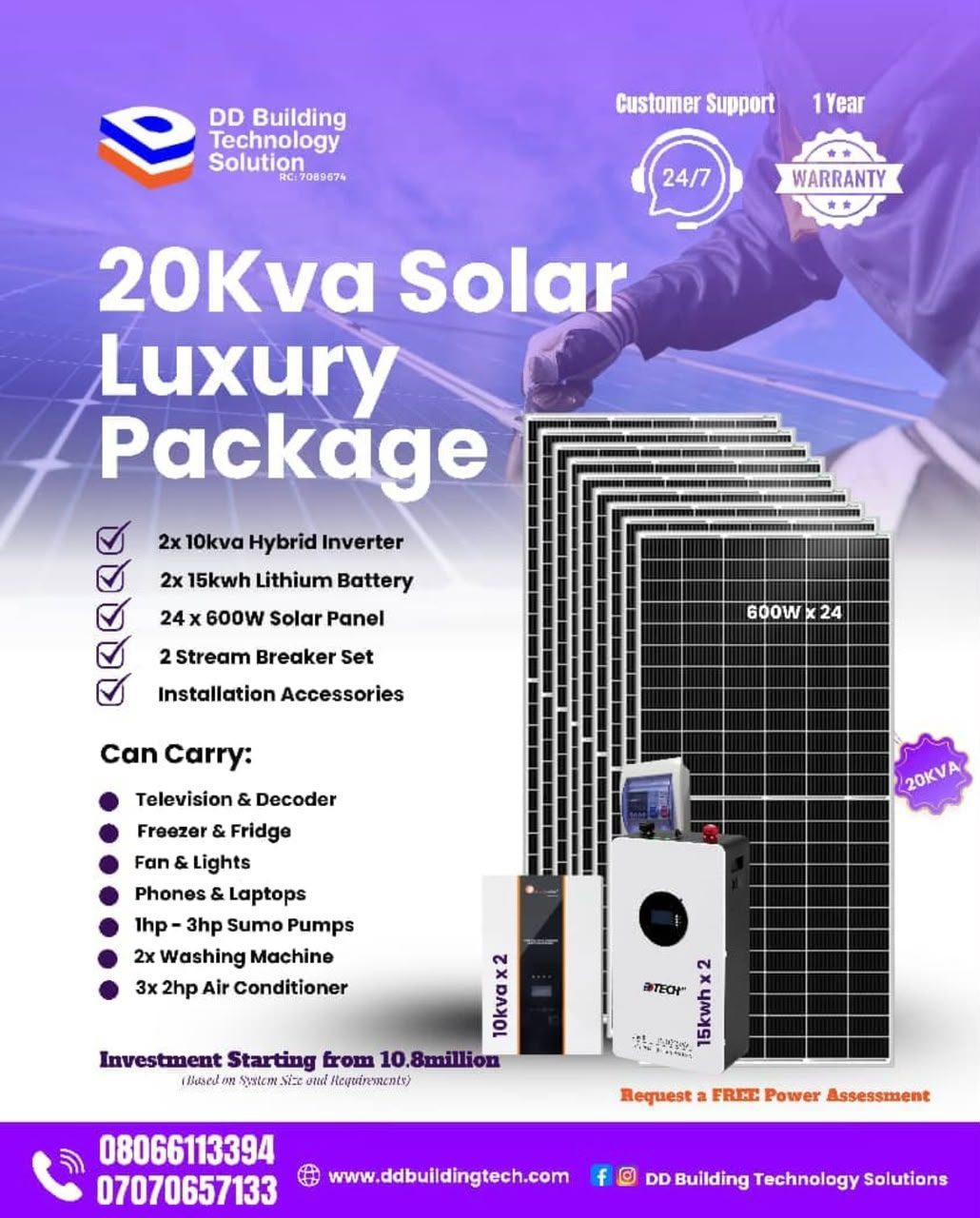 20Kva Solar Luxury Package