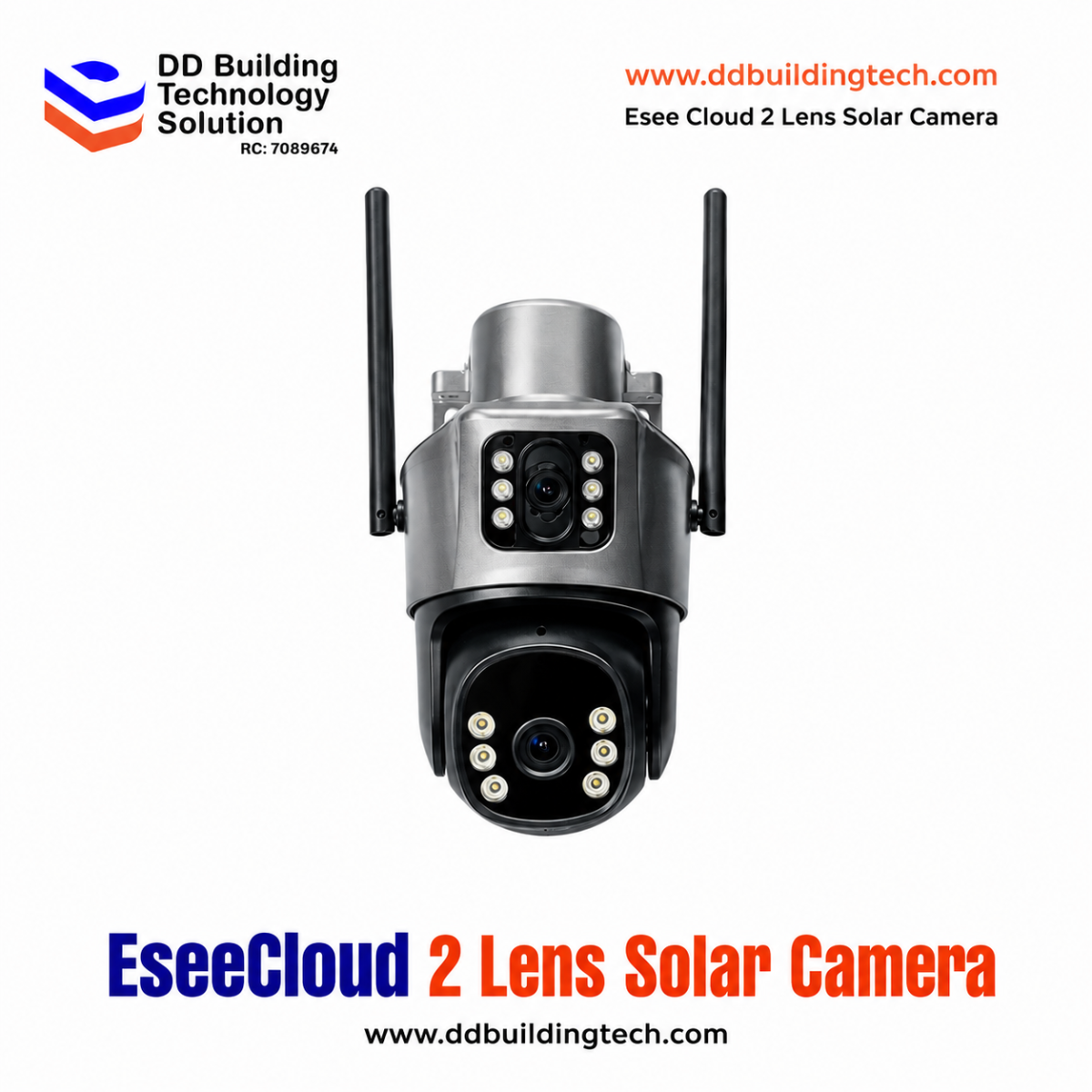 EseeCloud 2 Lens Solar Camera