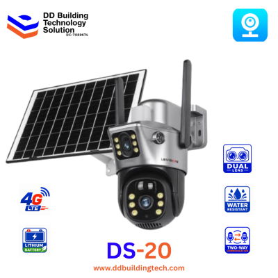 4G V380 Dual Lens Solar PTZ Camera (DS-20)