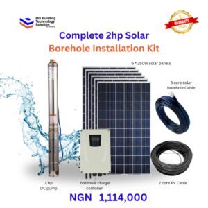 Complete 2hp Solar Borehole Installation Kit 