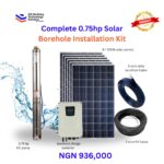 Complete 0.75hp Solar Borehole Installation Kit 